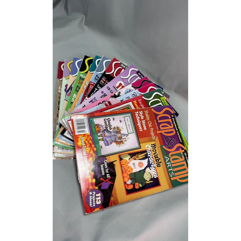 Scrap & Stamp Arts Magazine Lot of 12 Paper Crafting Stamping DIY Hobby Vintage